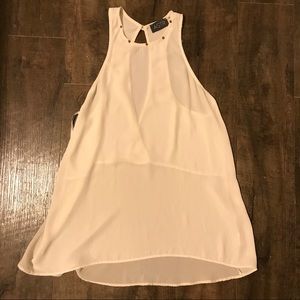 ASTR cream high neck tank